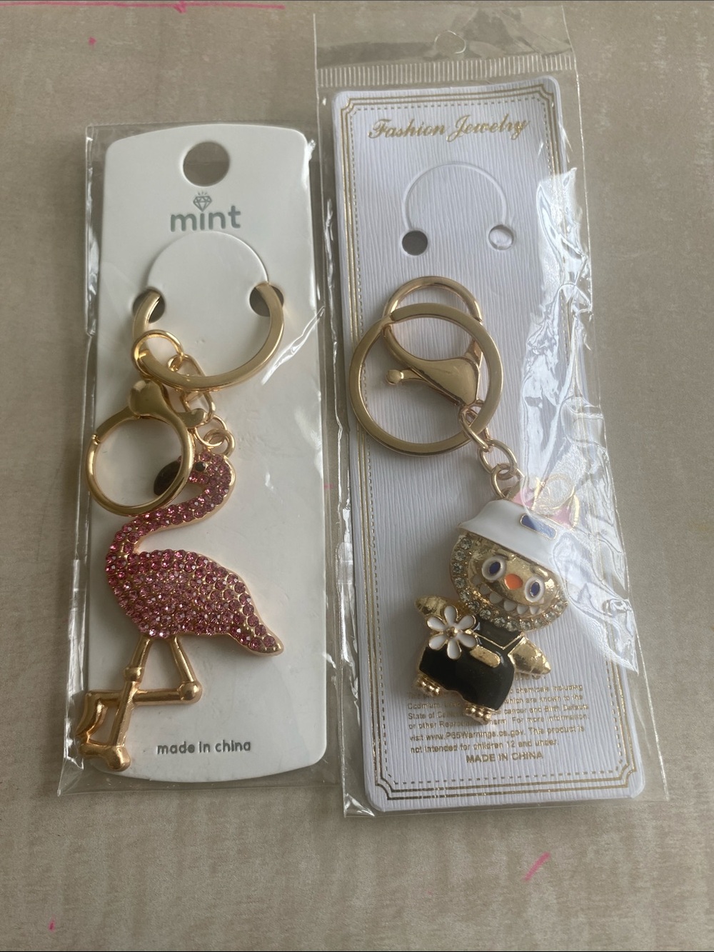 2 pcs keychain  - Soft Fur Pom Pom Accessory
